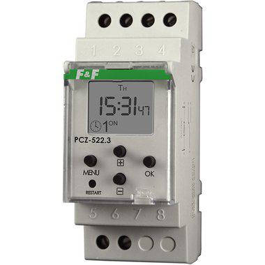 Програмоване Реле часу PCZ-522.3 двоканальне з NFC (РЧ-522) F&F, фото 2