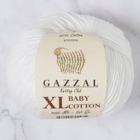 Пряжа GAZZAL Baby cotton XL 3432 (Газзал Беби Котон XL) белоснежный