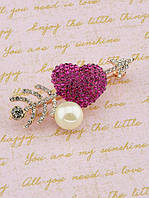 Брошка у формі Серця зі стрілою