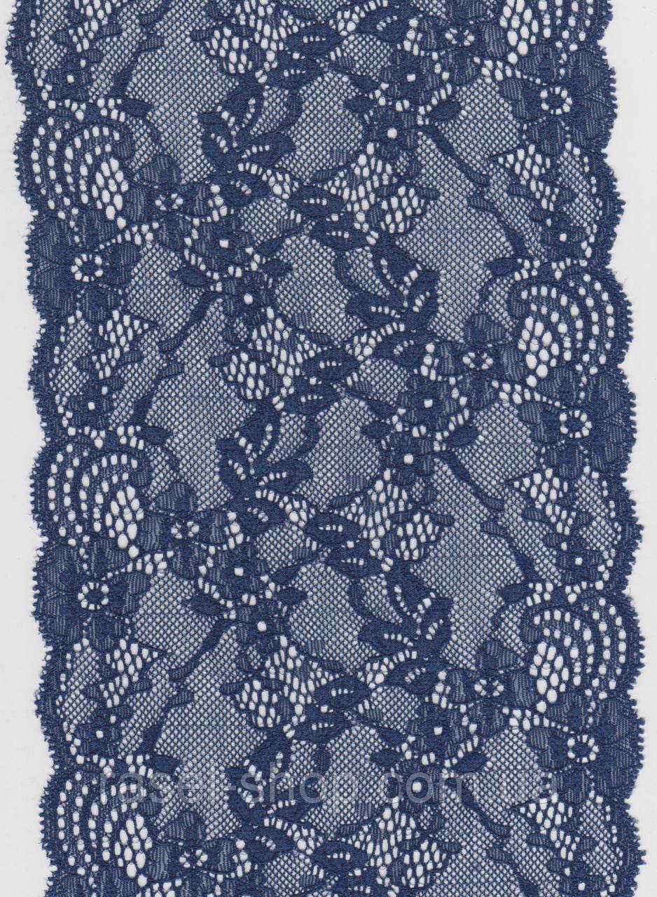 Мереживо стрейч 17см 1157-14 BR GOK MAVI, фото 1