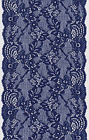 Кружево стрейч, синий, шир.17 см,№1157