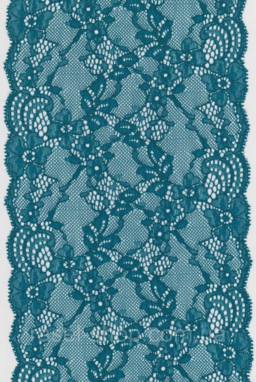 Мереживо стрейч смарагд 17см 1157-14BR, фото 1