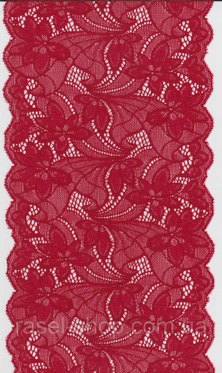 Мереживо стрейч бордо 17см 1225-16, фото 1