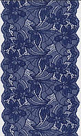 Кружево стрейч, синее, шир.17 см,№1225
