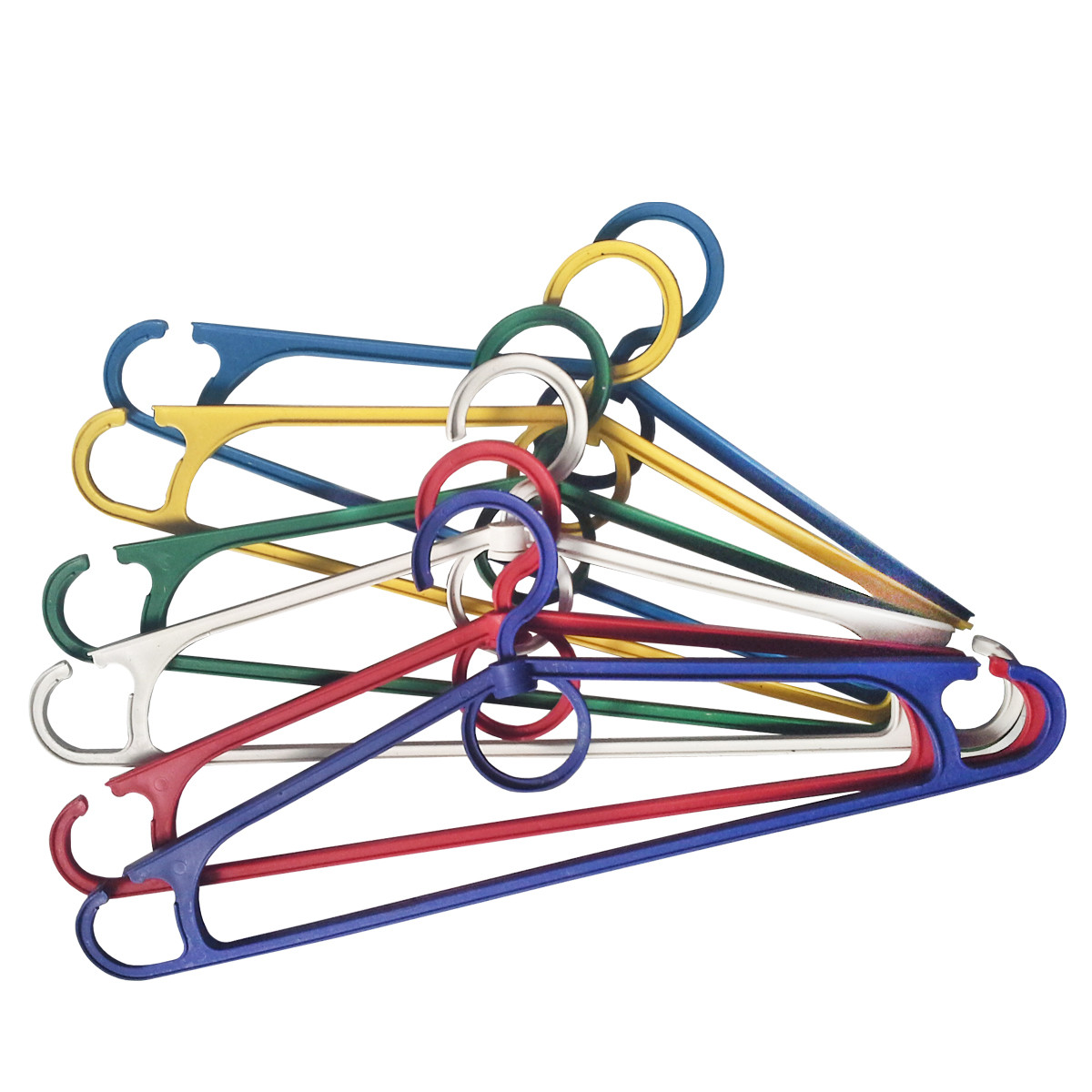 Вішалки пластикові кольорові з поворотним гачком, фото 1