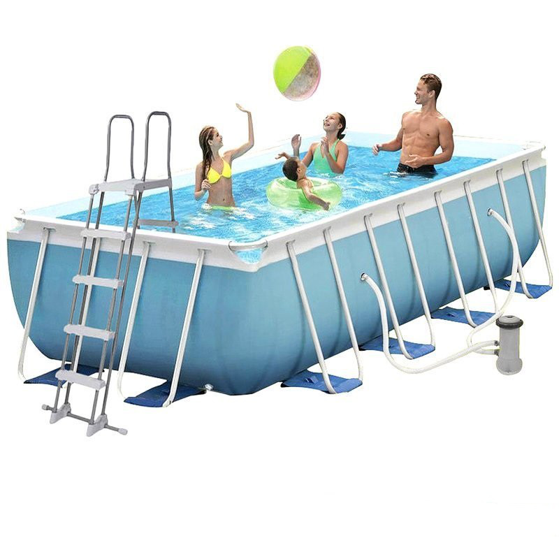 Каркасний басейн Bestway Збірний Power Steel Rectangular Frame 412х201х122 см Басейн прямокутний
