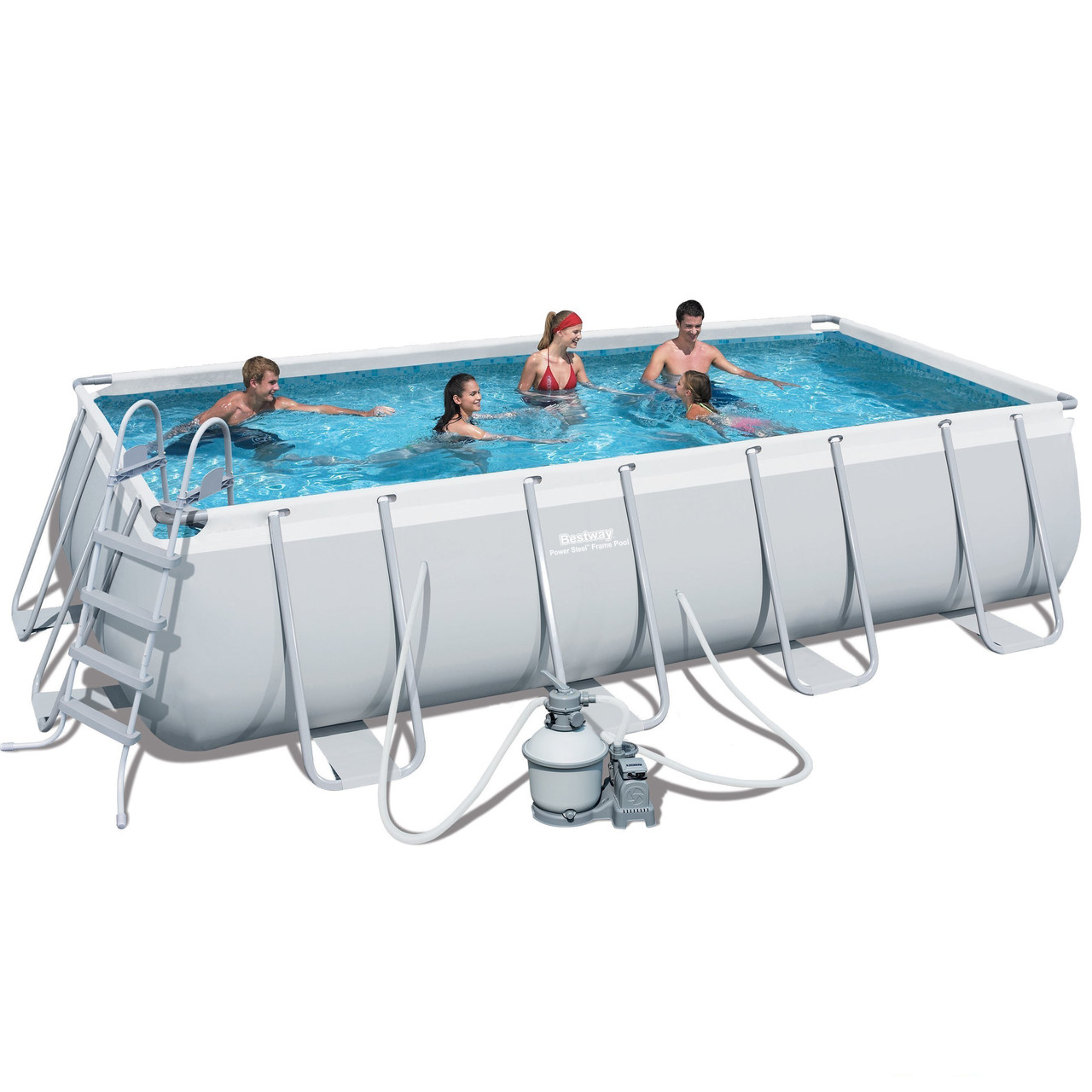 Каркасний басейн Bestway Збірний Power Steel Rectangular Frame 488х274х122 см Басейн прямокутний