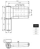 Дверная петля Jocker 120кг. Silver L-20,5мм, фото 2