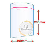 100 х 200 Пакети струна із замком Zip-Lock (паковання 100 шт.)