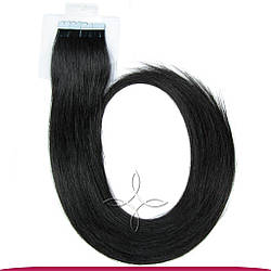Натуральні Слов'янський Волосся на Мікролітрах 60 см 100 грамів, Чорний No01