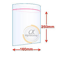 160 х 250 Пакети струна із замком Zip-Lock (паковання 100 шт.)