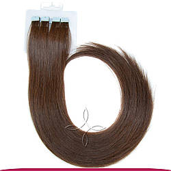 Натуральні Слов'янський Волосся на Мікро-Лентах 50 см 100 грамів, Шоколад No03