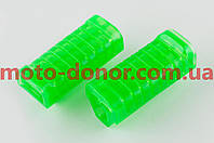 Резинки подножек водителя для мопеда Delta (силиконовые, зеленые) XJB