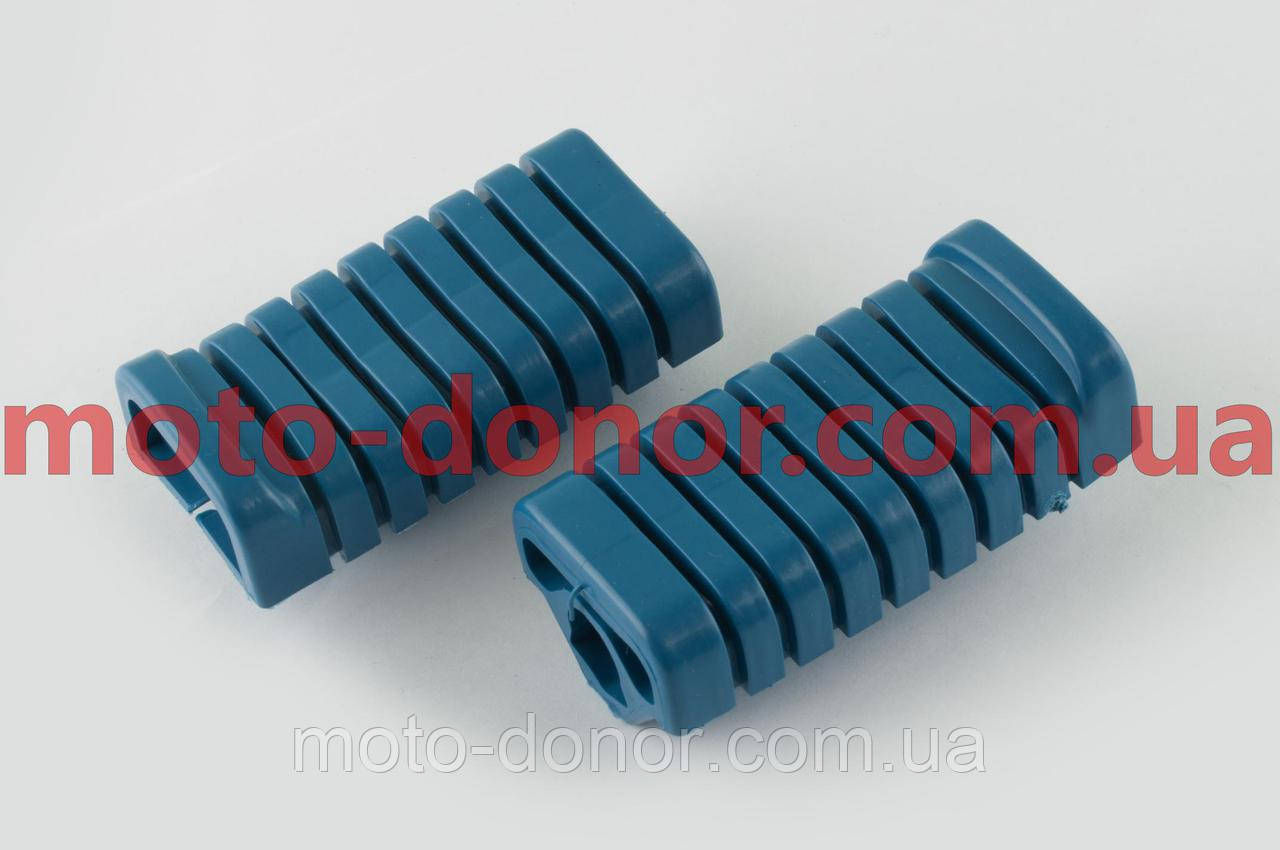Резинки подножек водителя для мопеда Delta (синие) XJB - фото 1 - id-p656468571