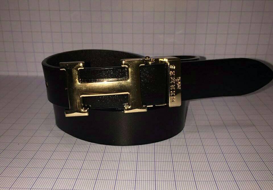 Жіночий ремінь смуга "HERMES" (чорний)