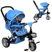 Дитячий триколісний велосипед коляска Turbo Trike M AL3645-12 Blue