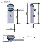 CAME G2080 Автоматичний шлагбаум Gard 8 стріла до 8 метрів, фото 4
