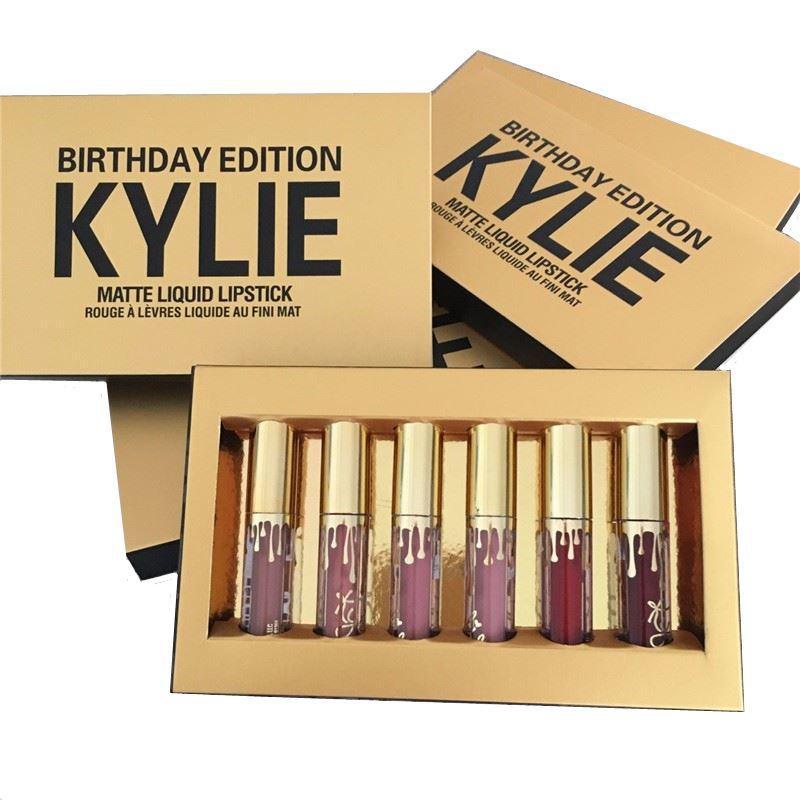 Набор жидкой помада Kylie Birthday Edition 6 pcs (6 оттенков) - фото 1 - id-p523025271