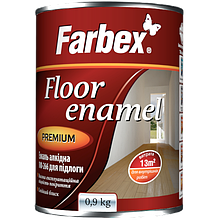 Емаль алкідна для підлоги червоно-коричнева ПФ266 0,9 кг ТМ"Farbex"