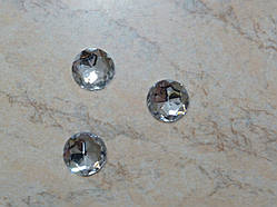 Стрази декор круг 14 мм сріблястий