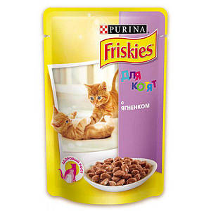 Консерви Friskies для кошенят, з ягням у підливі, 100 г*20 шт.