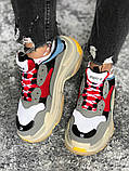 Кросівки жіночі Balenciaga Triple S Beige Red, фото 8