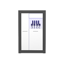 Вітрина сервант у вітальню з ДСП/МДФ мала права Silver J Blonski