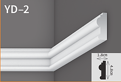 Молдинг для розділення стіни 4,8х1,8см YD-2, XPS пінополістирол
