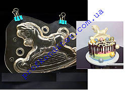 Полікарбонатна форма для шоколаду Конячка-гойдалка 3D