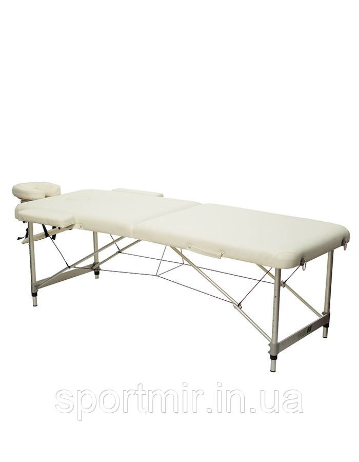 HY-2010-1.3 ⁇ Масажний стіл 2-секційний (алюмін. рама) білий HOUSEFIT, фото 1