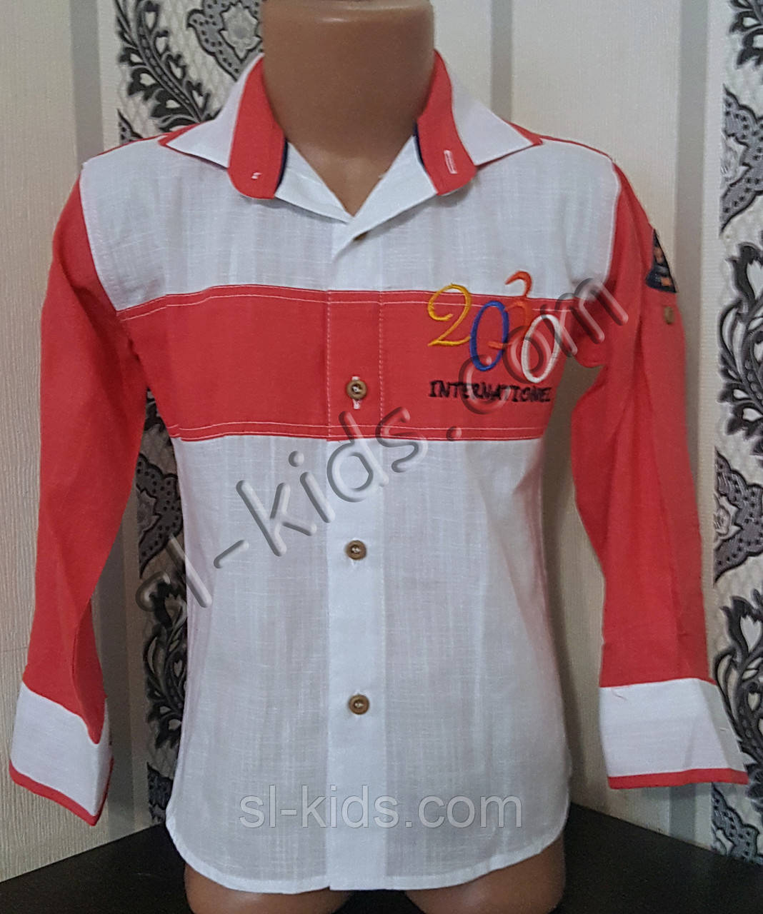 Стильна бавовняна сорочка для хлопчика 92-122 см (опт) (пр. Туреччина)
