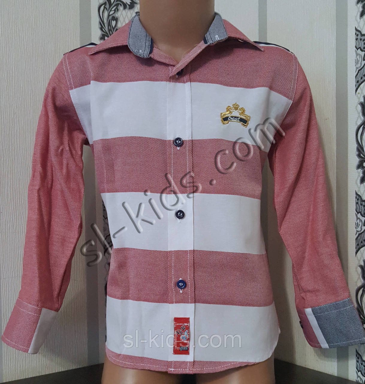 Стильна бавовняна сорочка для хлопчика 92-122 см (опт) (пр. Туреччина)