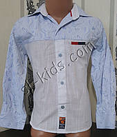 Стильная х/б рубашка для мальчика 92-122 см (опт) (пр. Турция)