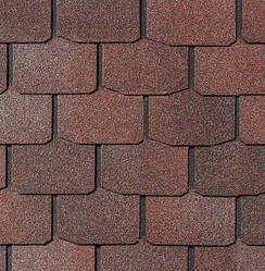 Бітумна черепиця SHINGLAS Класик Модерн Брікс Червоний Мармур