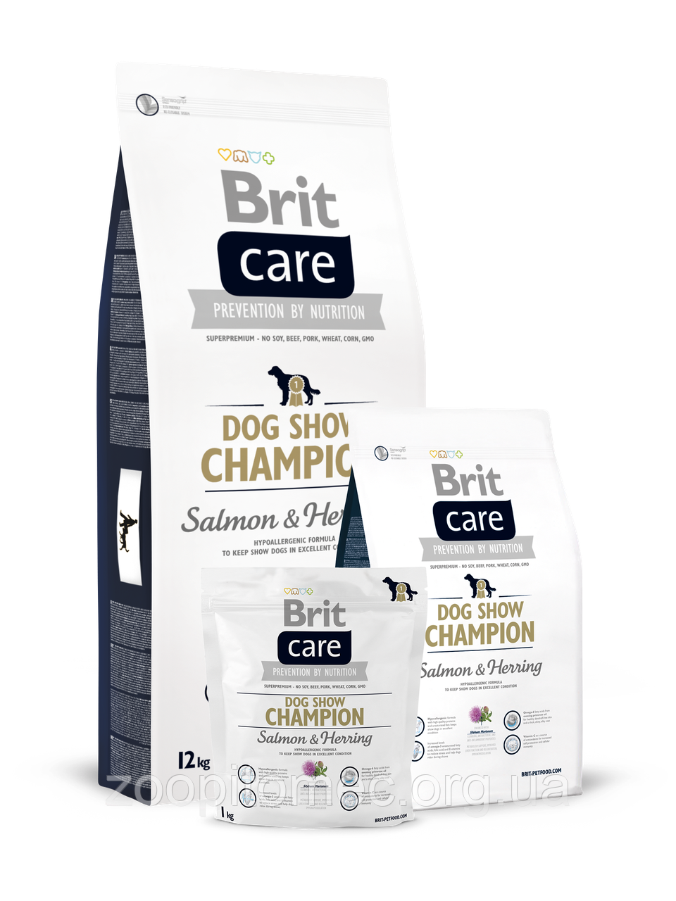 Корм Brit Care (Брит Кеа) Dog Show Champion для виставкових шоу-собак з лососем і оселедцем, 1 кг