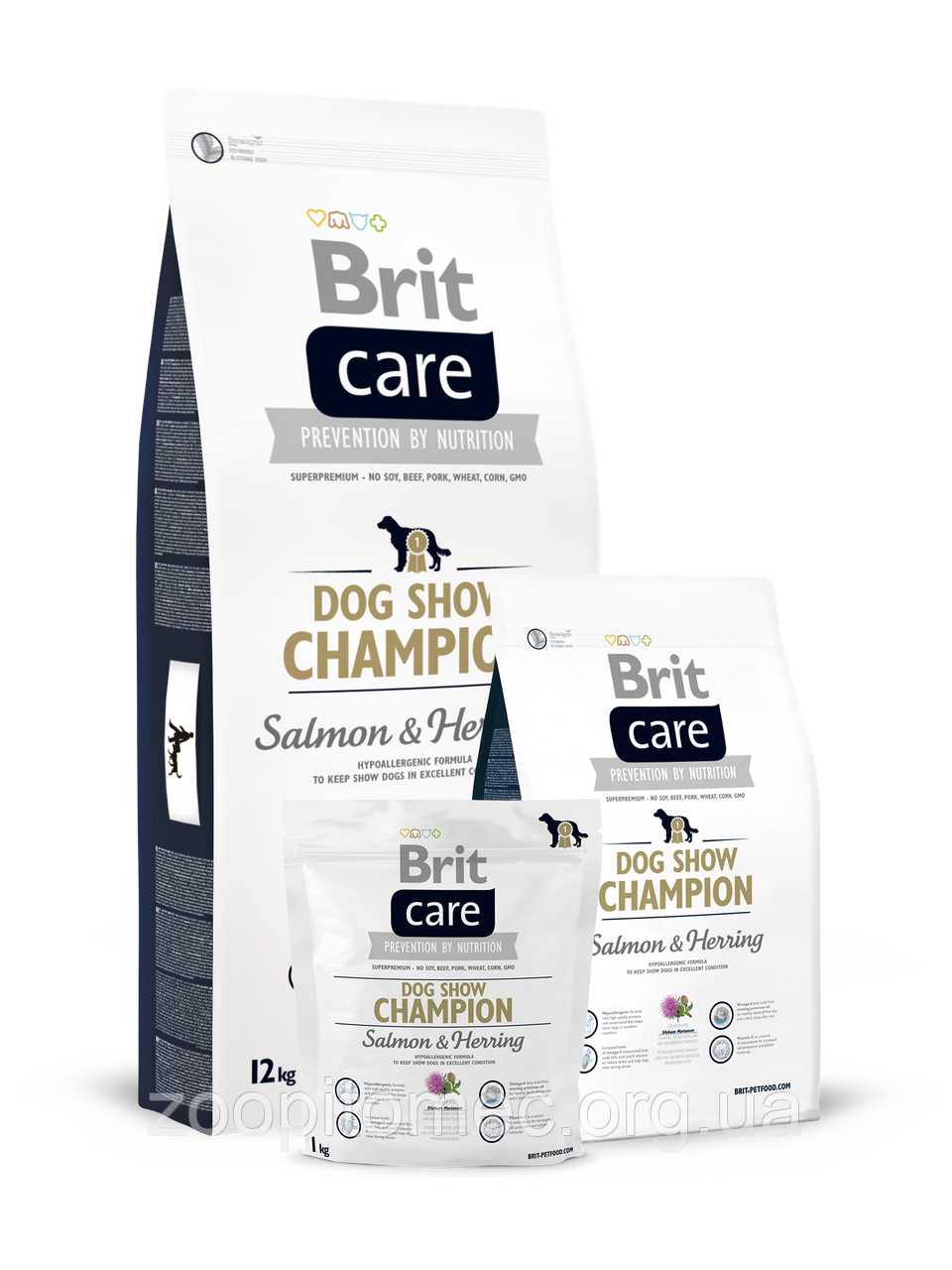 Корм Brit Care (Брит Кеа) Dog Show Champion для виставкових шоу-собак з лососем і оселедцем, 3 кг