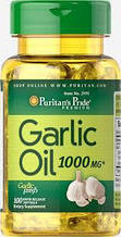 Здоров'я серця і серцево-судинної системи Puritan's Pride Garlic Oil 1000 mg 100 Rapid Release Softgels
