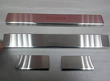 Накладки на пороги Chevrolet Aveo III 4D / 5D 2011 - 4шт. Standart