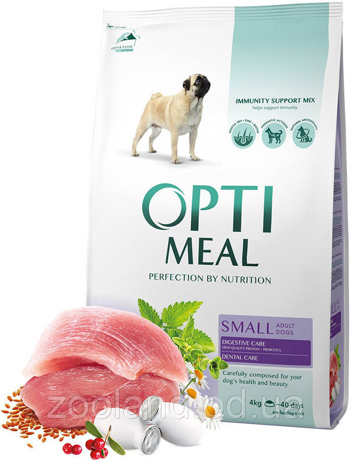 Optimeal Small Adult Dog для дорослих мініпорід, 4 кг