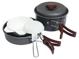 Набір посуду з анодованого алюмінію на 1-2 персони Tramp