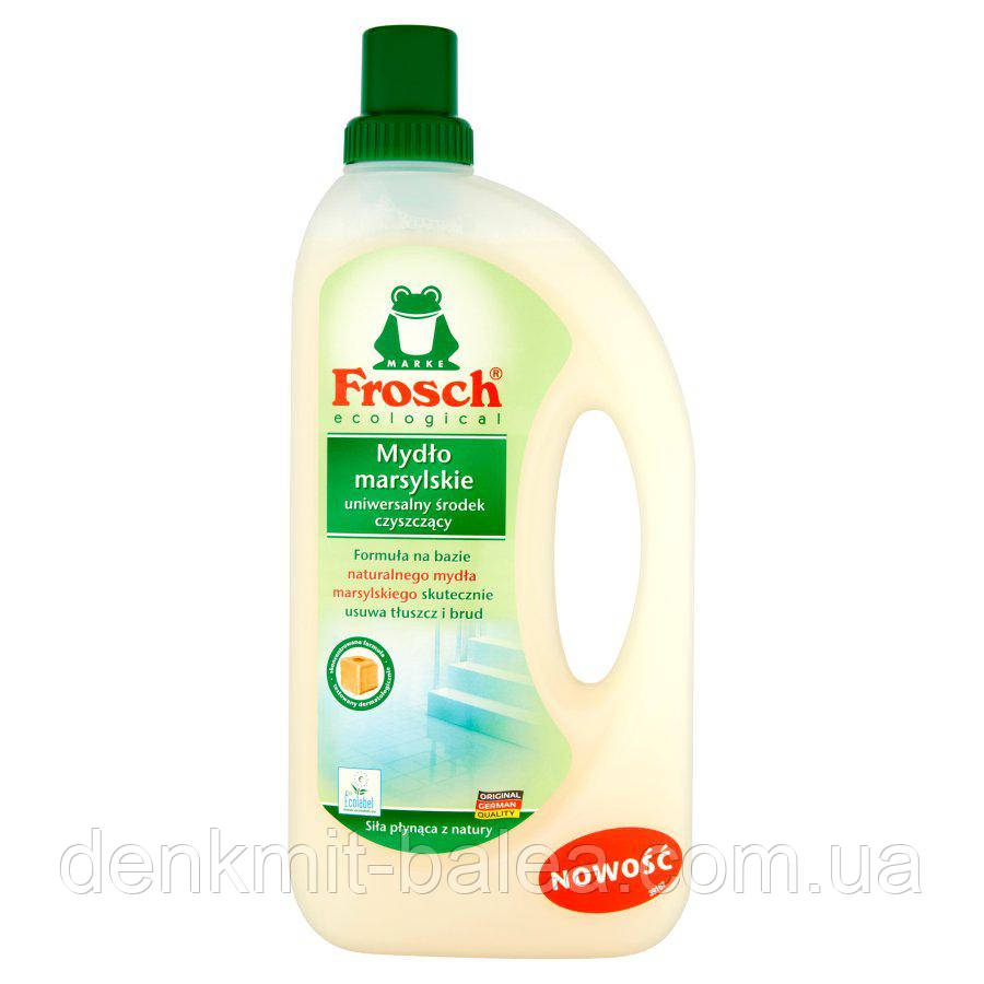 Фрош - натуральное очищающее средство для всех видов поверхностей Frosch Marselskie Mydlo 1000 мл - фото 1 - id-p656868029
