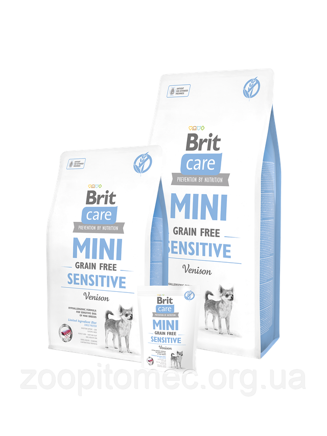 Корм Brit Care Брит Кеа Mini Sensitive для собак мини пород с чувствительным пищеварением, 2 кг