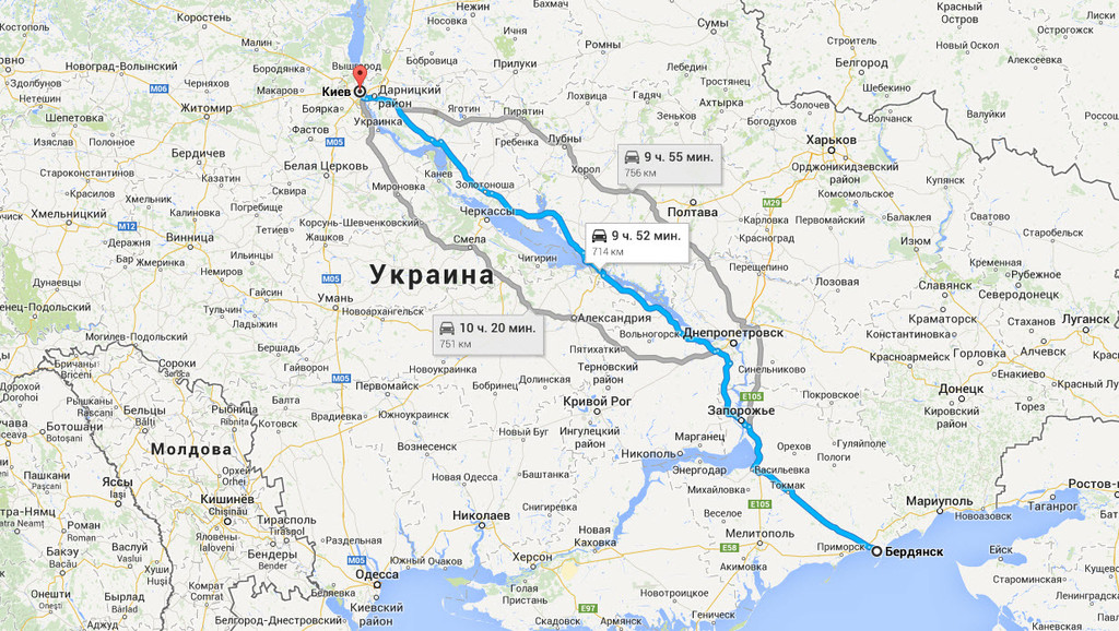 Бердянск-Киев