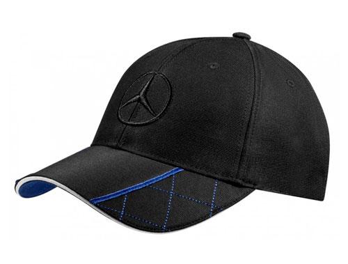 Бейсболка Mercedes-Benz Men's Baseball Cap Black Blue (B66952924), кепка Мерседес