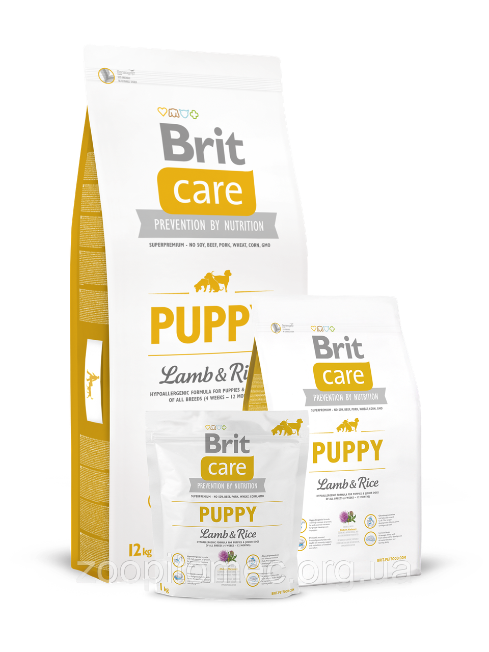 Корм Brit Care (Брит Кеа) Puppy Lamb Rice для цуценят всіх порід ягня з рисом, 3 кг
