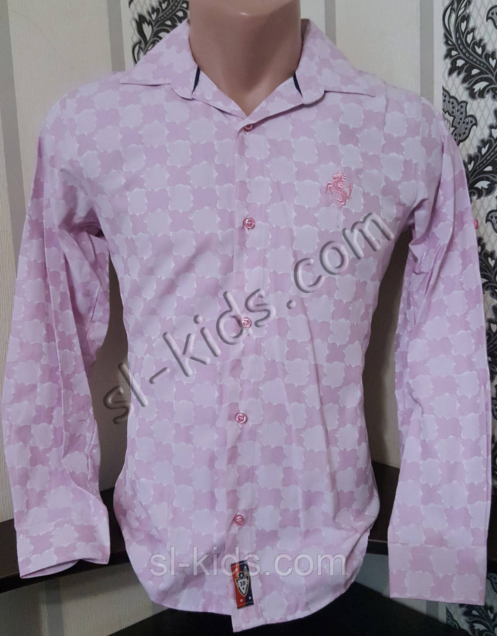 Стильна бавовняна сорочка для хлопчика 128-158 см (опт) (пр. Туреччина)