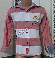 Стильная х/б рубашка для мальчика 128-158 см (опт) (пр. Турция)