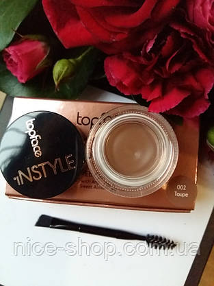 Помадка для брів Topface Instyle Gel, тон 002, з пензлем, фото 2