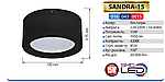SANDRA-15 Світильник світлодіодний (15 Вт накладний), фото 2