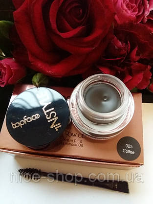 Помадка для брів Topface Instyle Gel, тон 005, з пензлем, фото 6